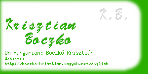 krisztian boczko business card